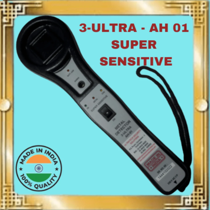 Hand Held Metal Detector - Model - 3 - Ultra - AH - 01