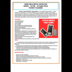 Hand Needle Detector – Pocket Scanner