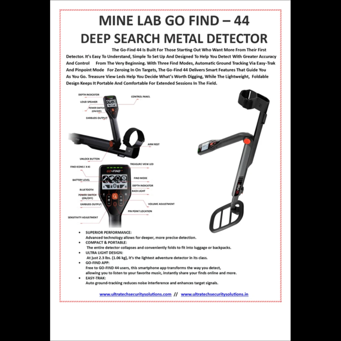 Underground Metal Detector - MineLab Go Find 44 - Image 2