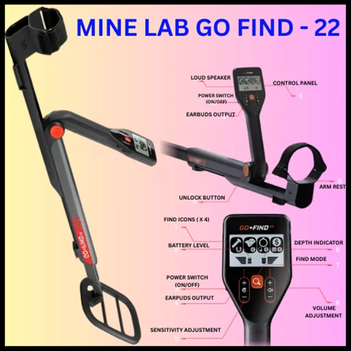 Gold Jewellery Metal Detector - MineLab Go Find 22