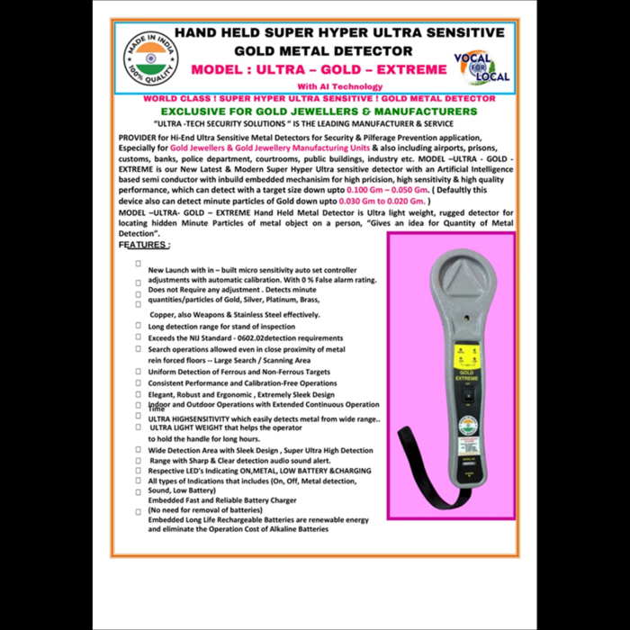 Security Metal Detector – Ultra Gold Extreme - Image 10