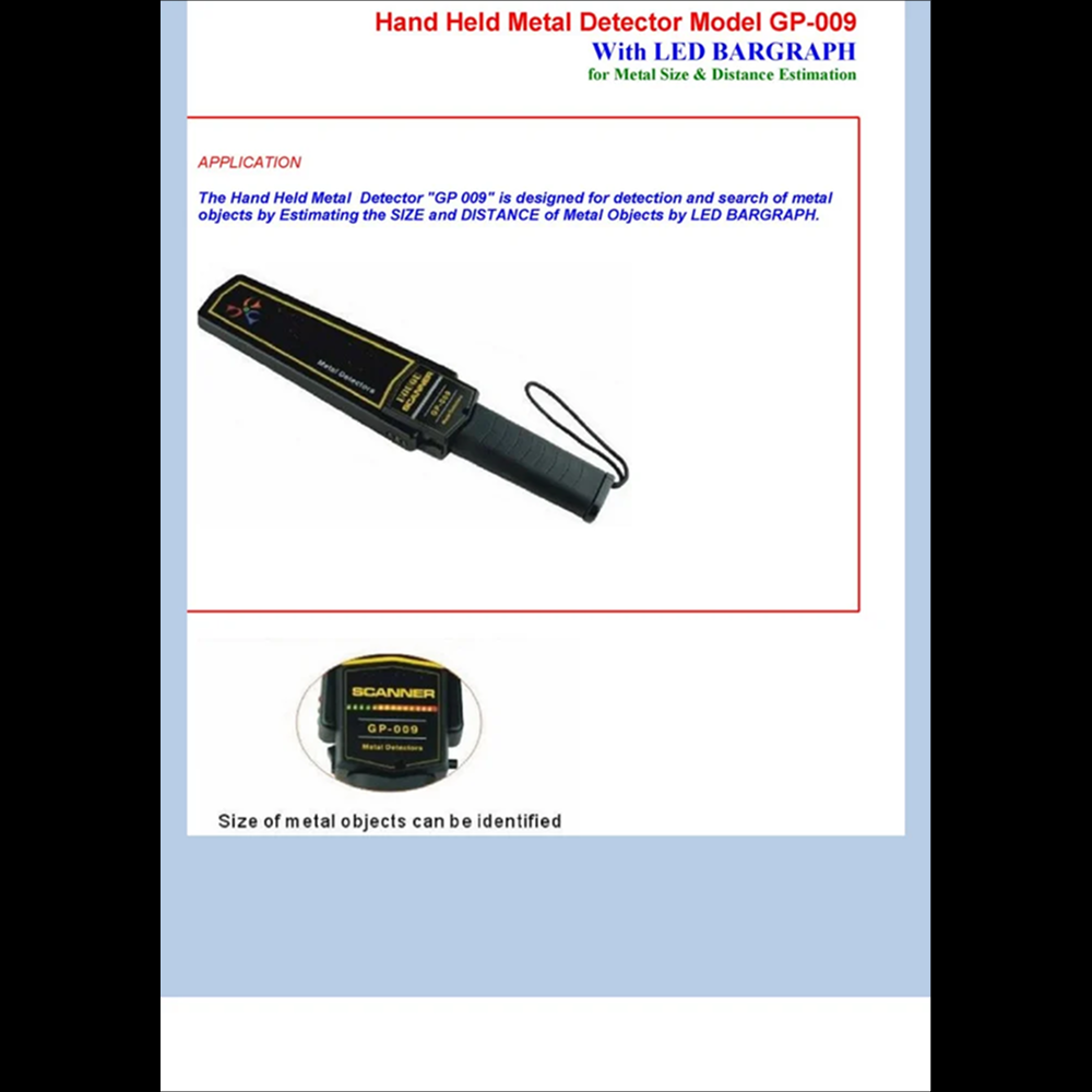 Group 64 Security Metal Detector – GP 009 With Bar Graph - Image 1