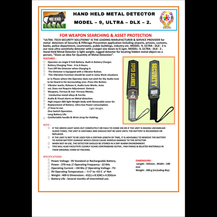 Security Metal Detectors – Super Scanner - Image 3