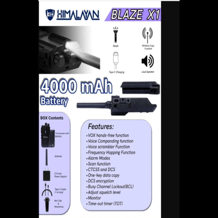Walkie Talkie License Free – Himalayan Blaze X1 - Image 4